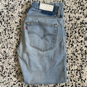 Re/Dun (Re/Done) Cropped distressed skinny jeans